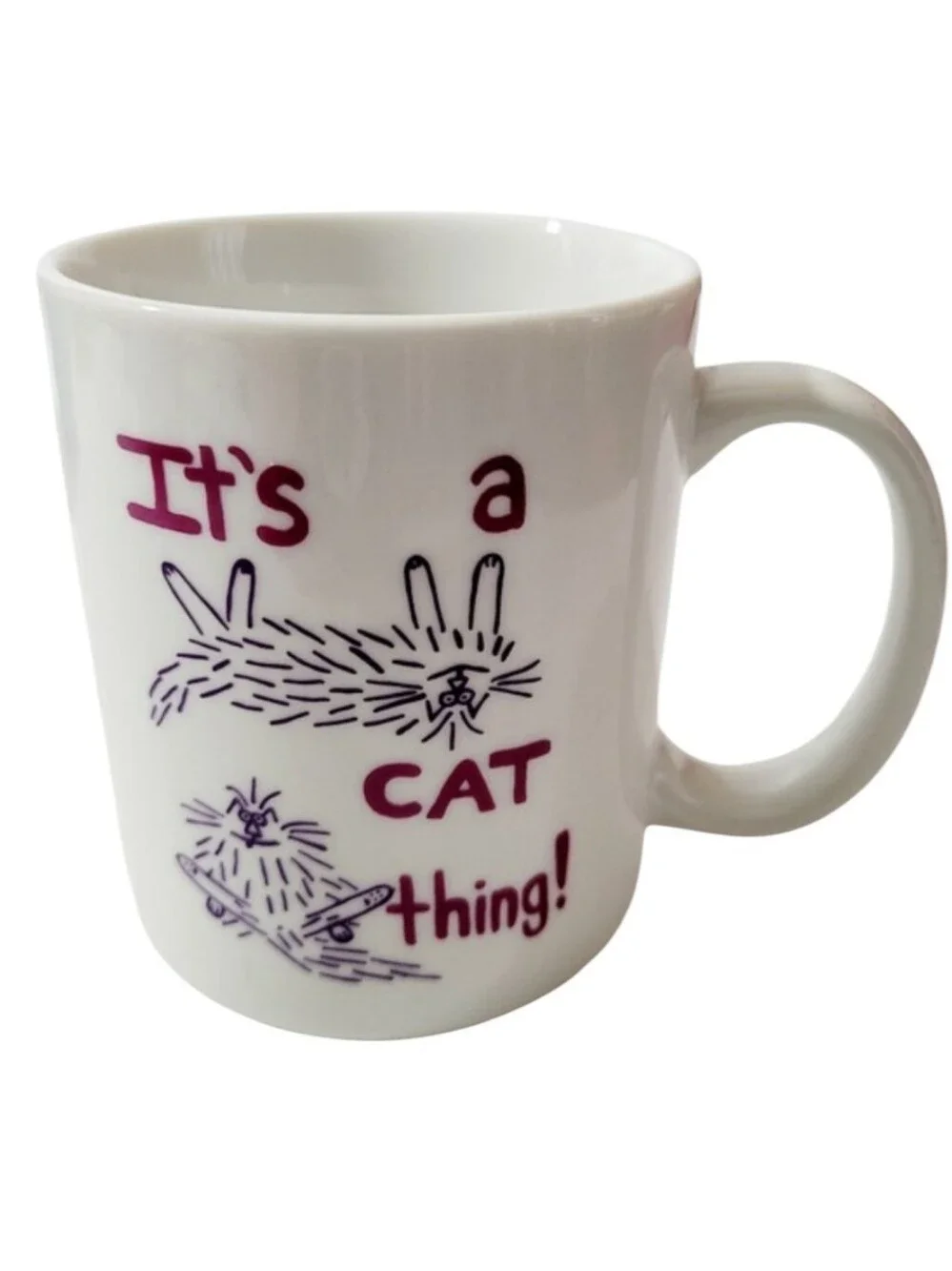 Vintage 1994 Cat Mug By Artist Guempel